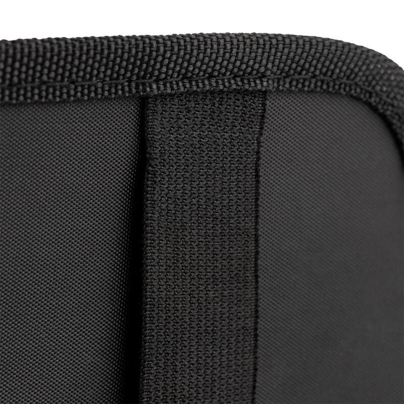 BUCKET BOSS Auto Boss Visor Organizer Interior Car Accessory with Adjustable Elastic Straps and Zipped Pockets in Black - AB30040