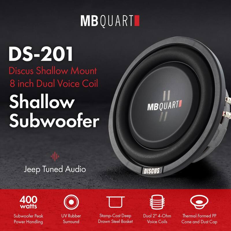 MB QUART Discus Series 8 in. 400-Watt Shallow Subwoofer - DS1-204