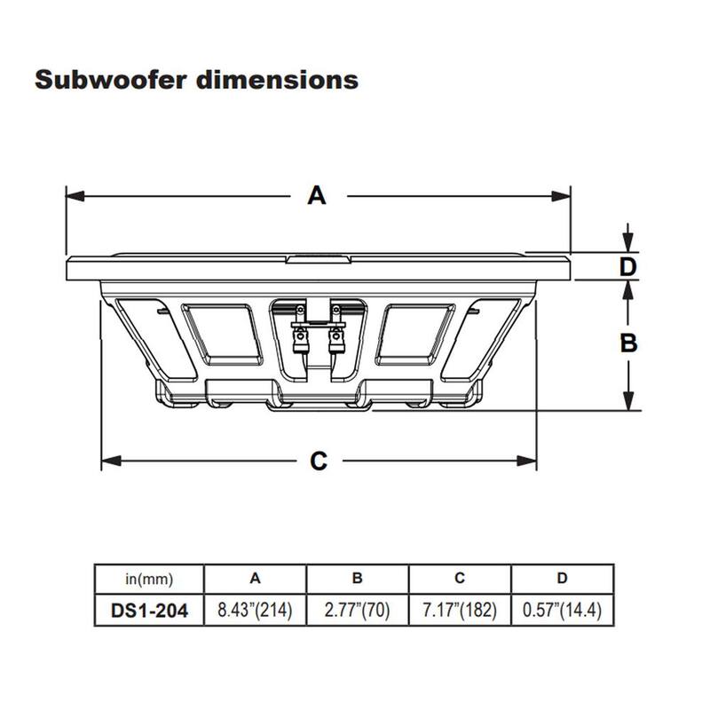 MB QUART Discus Series 8 in. 400-Watt Shallow Subwoofer - DS1-204