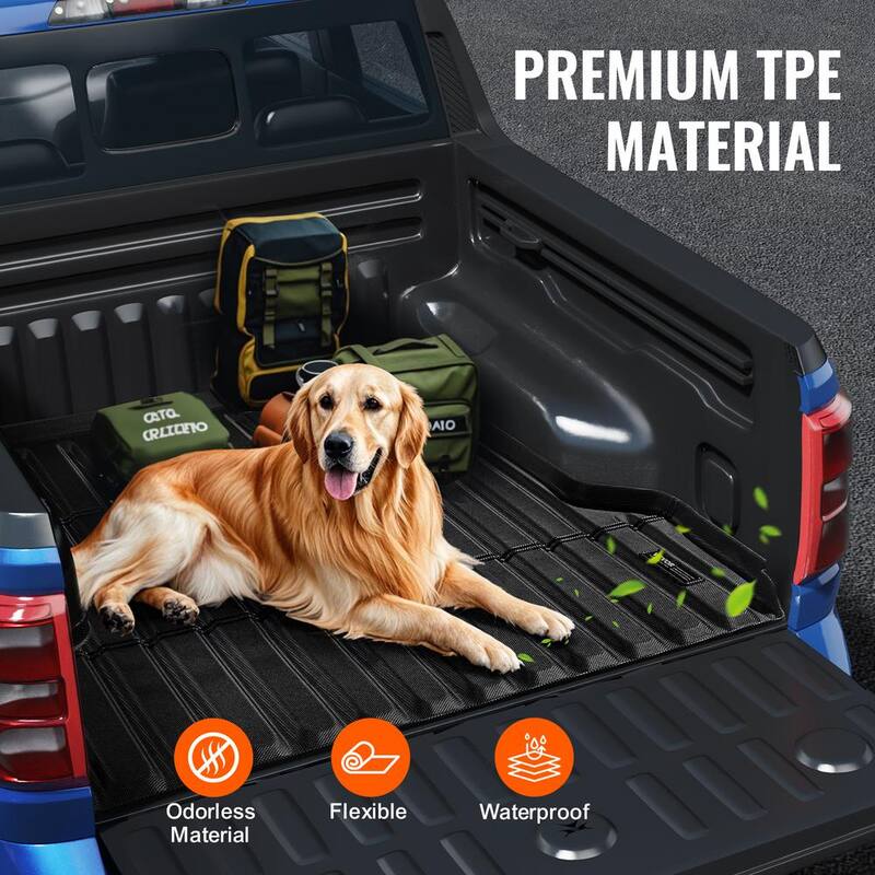 VEVOR Truck Bed Mat,Compatible with Ford Maverick,TPE Truck Bed Liner Mat Fits for 5 ft. Bed,Thick and Heavy-Duty - TPEKCCCDTPEF70ESXV0