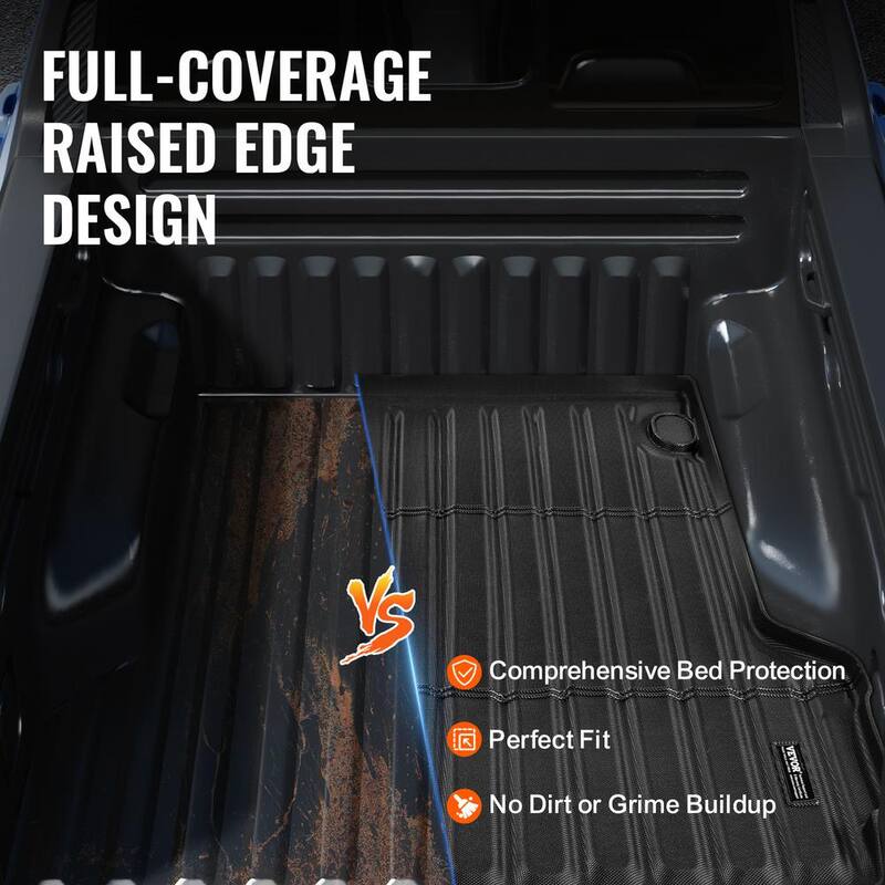 VEVOR Truck Bed Mat,Compatible with Ford Maverick,TPE Truck Bed Liner Mat Fits for 5 ft. Bed,Thick and Heavy-Duty - TPEKCCCDTPEF70ESXV0