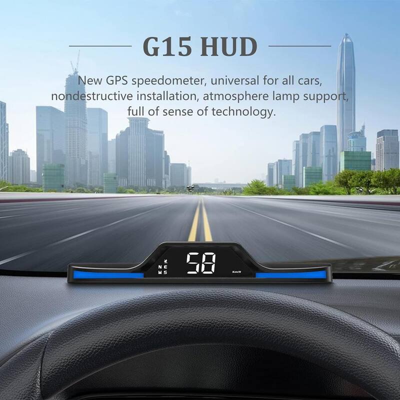 Etokfoks Heads Up Display for Cars Digital GPS Speedometer for Car with MPH/Fatigue Driving Alarm/Speed Alarm/USB Plug and Play - MLSA04-3LT220