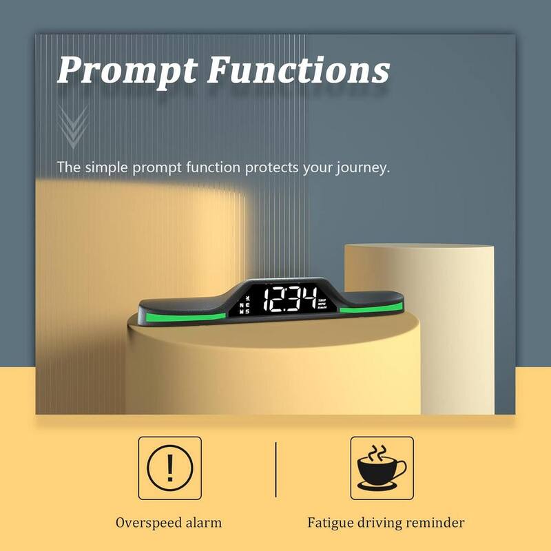 Etokfoks Heads Up Display for Cars Digital GPS Speedometer for Car with MPH/Fatigue Driving Alarm/Speed Alarm/USB Plug and Play - MLSA04-3LT220
