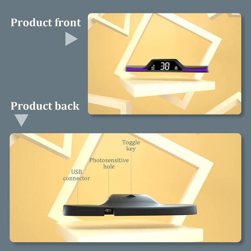 Etokfoks Heads Up Display for Cars Digital GPS Speedometer for Car with MPH/Fatigue Driving Alarm/Speed Alarm/USB Plug and Play - MLSA04-3LT220