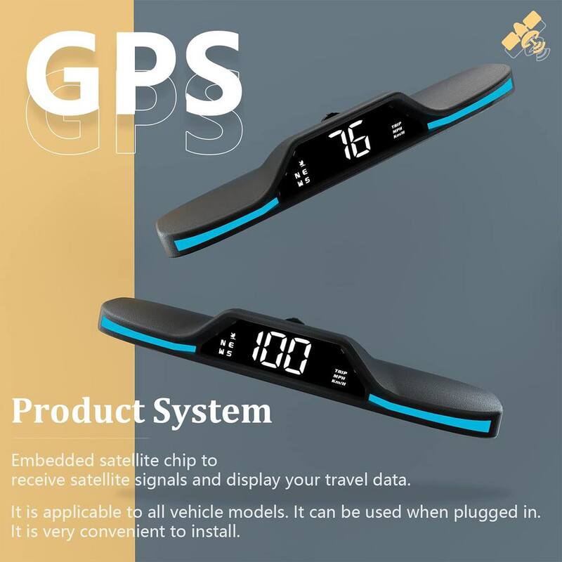 Etokfoks Heads Up Display for Cars Digital GPS Speedometer for Car with MPH/Fatigue Driving Alarm/Speed Alarm/USB Plug and Play - MLSA04-3LT220