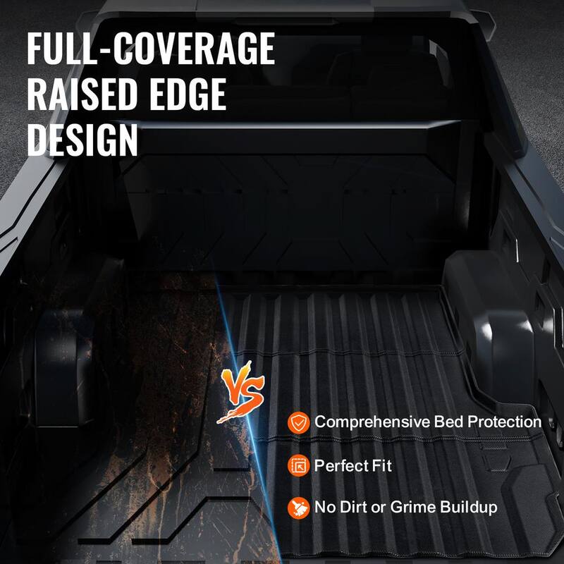 VEVOR Truck Bed Mat,Compatible with Chevrolet Colorado/GMC Canyon,TPE Truck Bed Liner Mat Fits for 5 ft. Bed - TPEKCCCDTPEX80KVYV0