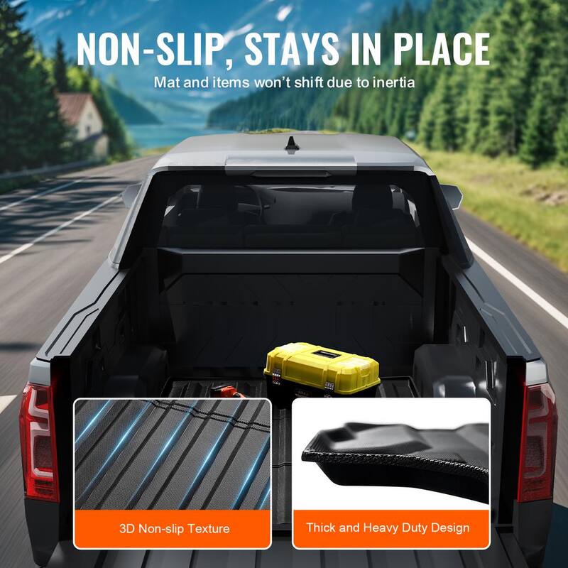 VEVOR Truck Bed Mat,Compatible with Chevrolet Colorado/GMC Canyon,TPE Truck Bed Liner Mat Fits for 5 ft. Bed - TPEKCCCDTPEX80KVYV0