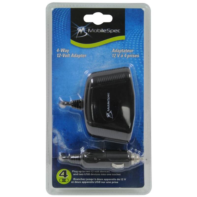 MobileSpec 12-Volt 2-Way Adapter with 2 USB Ports - MS431USB