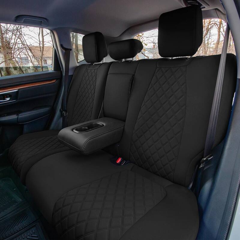 FH Group Neoprene Custom Fit Rear Set Seat Covers for 2017-2022 Honda CR-V LX EX and EX-L - DMCM5014BK-RR