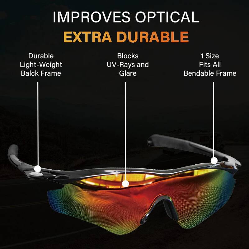 Bell + Howell TacGlasses 2.0 - Self Cleaning Polarized Sunglasses - Unisex - 2685