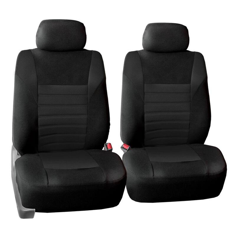 FH Group Premium 3D Air Mesh Seat Covers 47 in. x 23 in. x 1 in. Full Set - DMFB068BLACK115