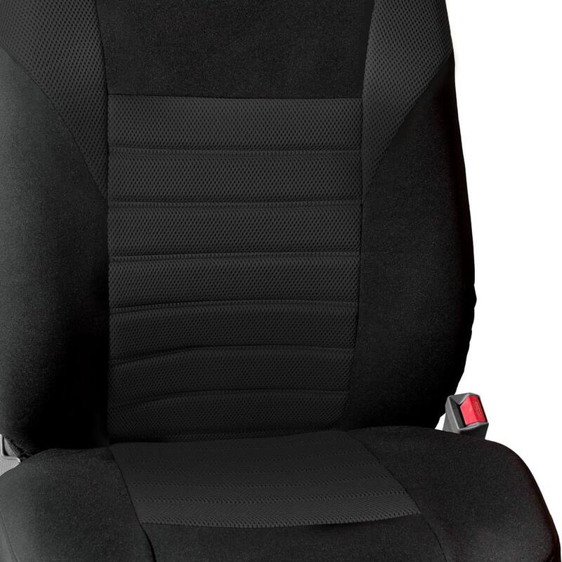 FH Group Premium 3D Air Mesh Seat Covers 47 in. x 23 in. x 1 in. Full Set - DMFB068BLACK115