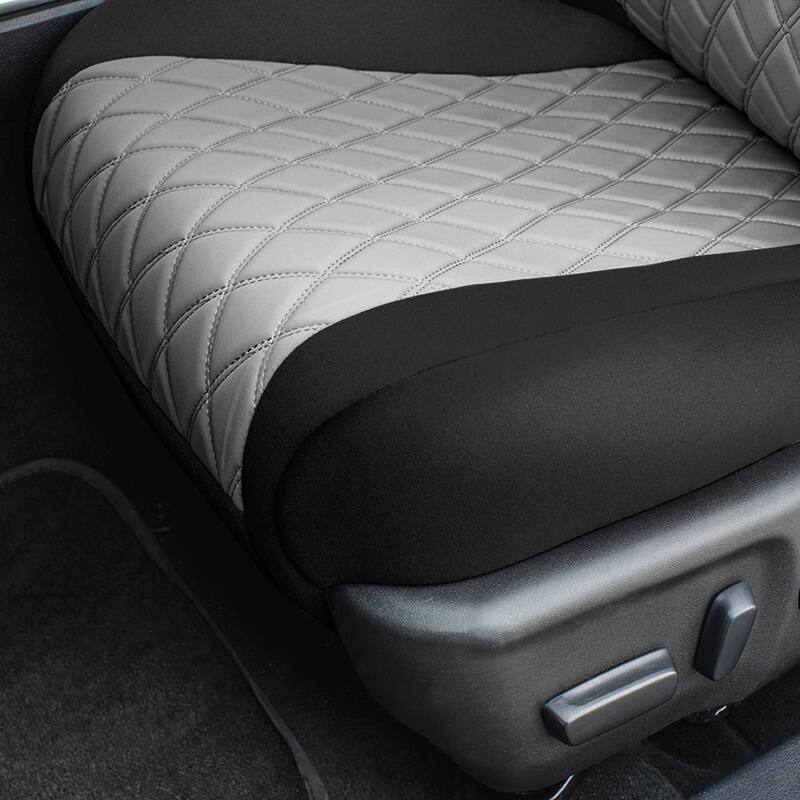 FH Group Neoprene Waterproof Custom Fit Seat Covers for 2012 - 2017 Toyota Camry LE to SE to XSE to XLE - DMCM5005GRAY-FRONT