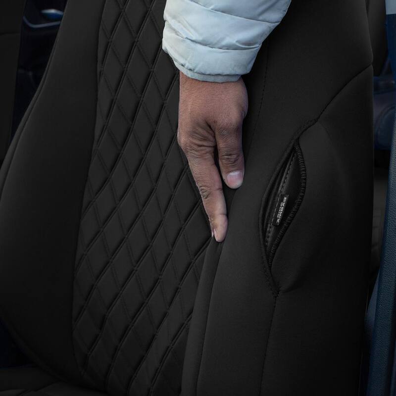 FH Group Neoprene Custom Fit Front Set Seat Covers for 2017-2022 Honda CR-V LX EX and EX-L - DMCM5014BK-FRNT