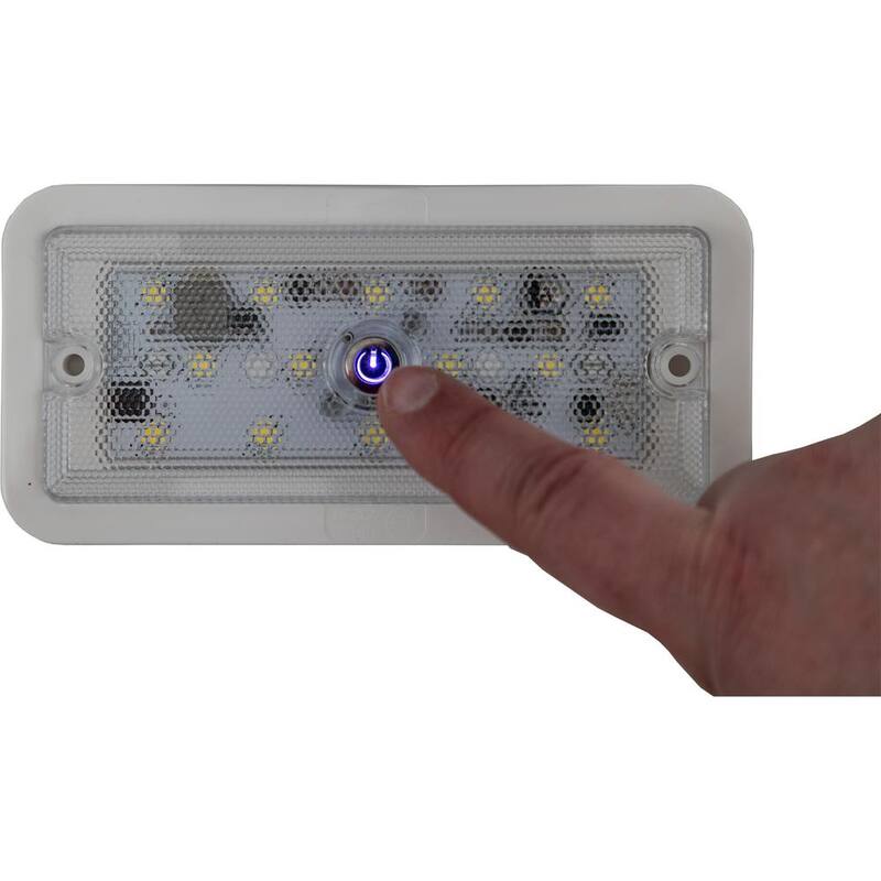 Buyers Products Company 5.8 in. Rectangular LED Interior Dome Light with Built-In Switch - 5626337
