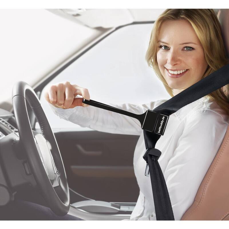Unbranded Car Belt Buddy - Seatbelt Helper - Black - All Seatbelts - 2 Pack - 81600