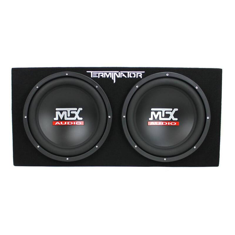 MTX AUDIO TNE212D 12 in. 1200-Watt Car Audio Dual Loaded Subwoofer Box Enclosure - TNE212D