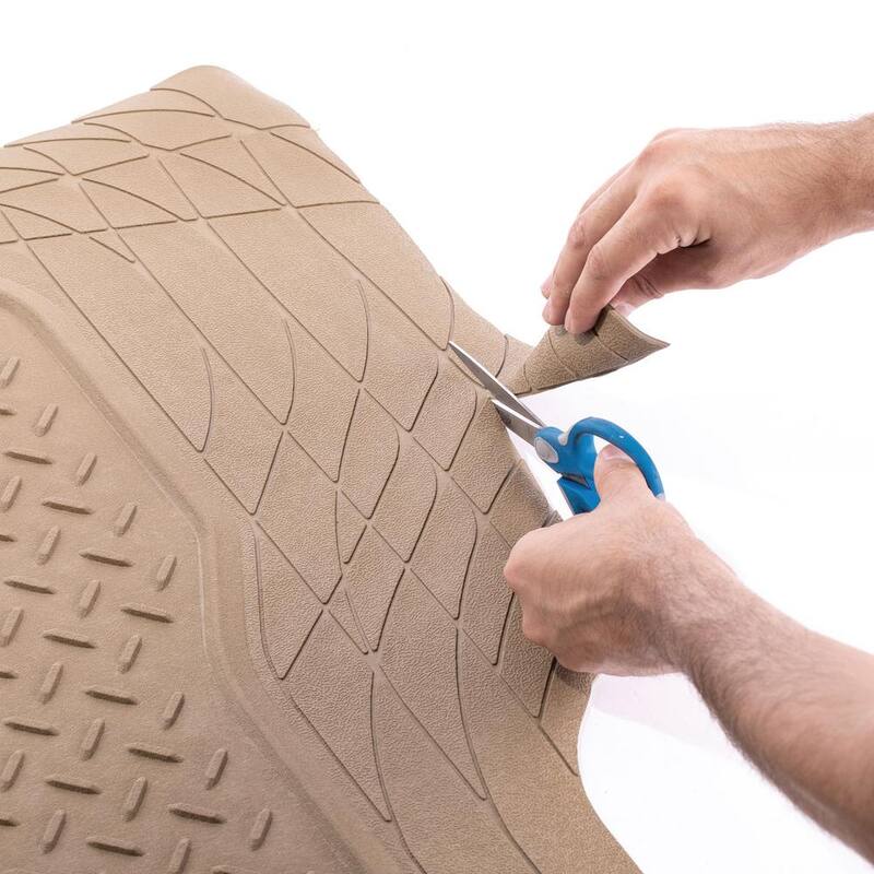 FH Group 56 in. x 43 in. Vinyl Trimmable Heavy-Duty Cargo Mat - DMF16400BEIGE