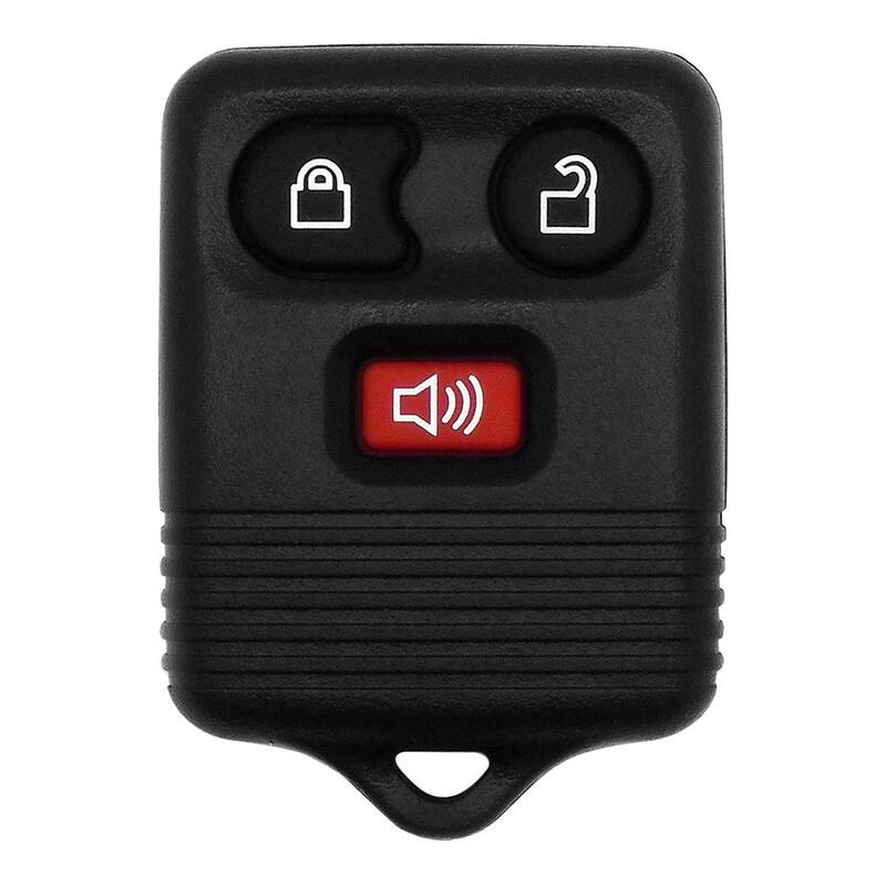 Car Keys Express Replacement Ford Remote Key Fob - 3 Button Keyless Entry with Lock, Unlock, and Panic Functions - FOR030-PK