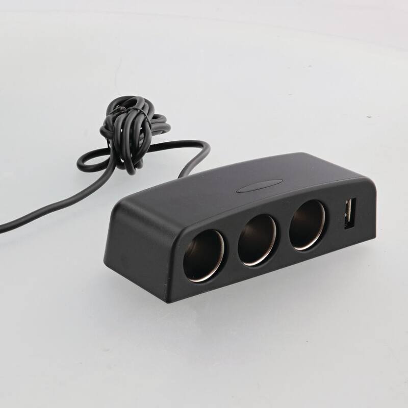 Armor All 5 port 12V Power Station, Charge Up To 5 Devices, 3 DC Ports/Two USB-A Ports - ACC8-1015-BLK