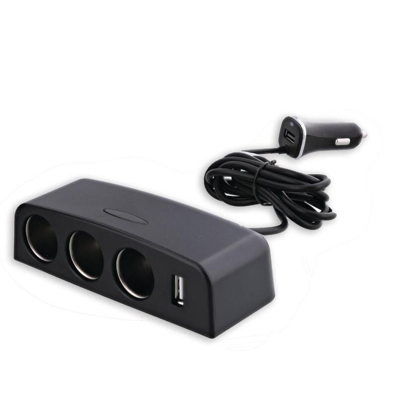 Armor All 5 port 12V Power Station, Charge Up To 5 Devices, 3 DC Ports/Two USB-A Ports - ACC8-1015-BLK