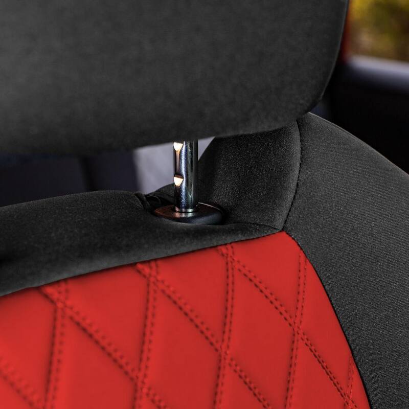 FH Group Neosupreme Custom Fit Seat Covers for 2019-2024 Toyota Rav4 LE to XLE to Limited - DMCM5011RED-FRONT