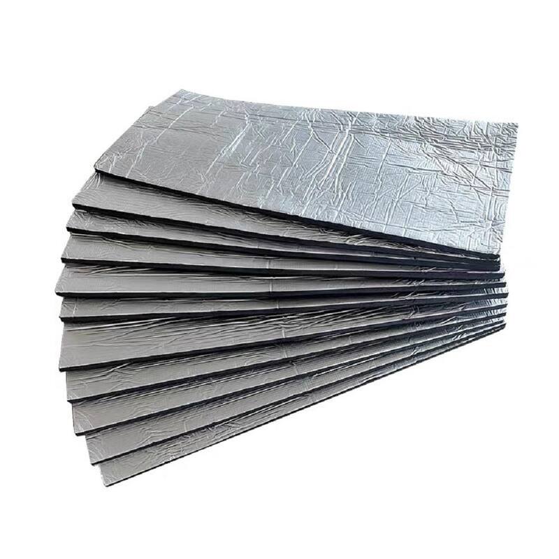 Wellco 9.84 in. x 7.09 in. Self-Adhensive Aluminum Foil Reflective Insulation Foam Radiant Barrier，10 pack - CSDXSF25185P10
