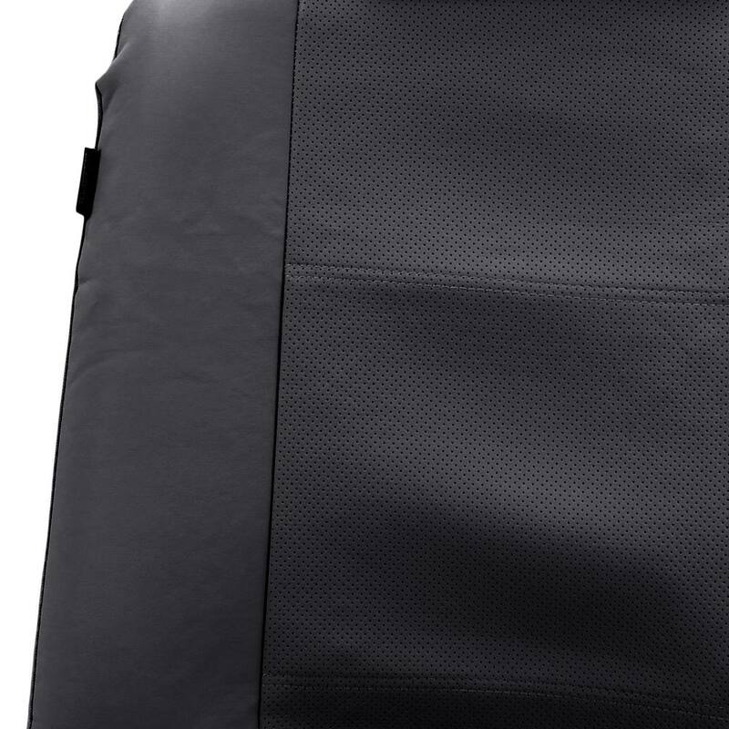 FH Group Deluxe Leatherette 47 in. x 23 in. x 1 in. Full Set Seat Covers - DMPU007BLACK115