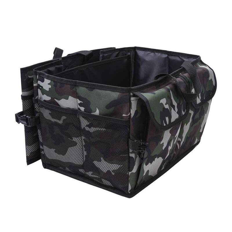 FH Group EZ Travel Hunting Print Inspired 1 Piece 15.5 in. x 11 in. x1.5 in. Polyester Car Trunk Organizer - DMFH1143CAMO