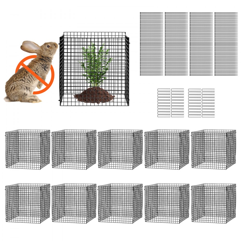 VEVOR 10 Pack Plant Protector from Animals 12'' x 12'' Plant Cage for Vegetables - QBWZCL12YCHS5IV6FV0