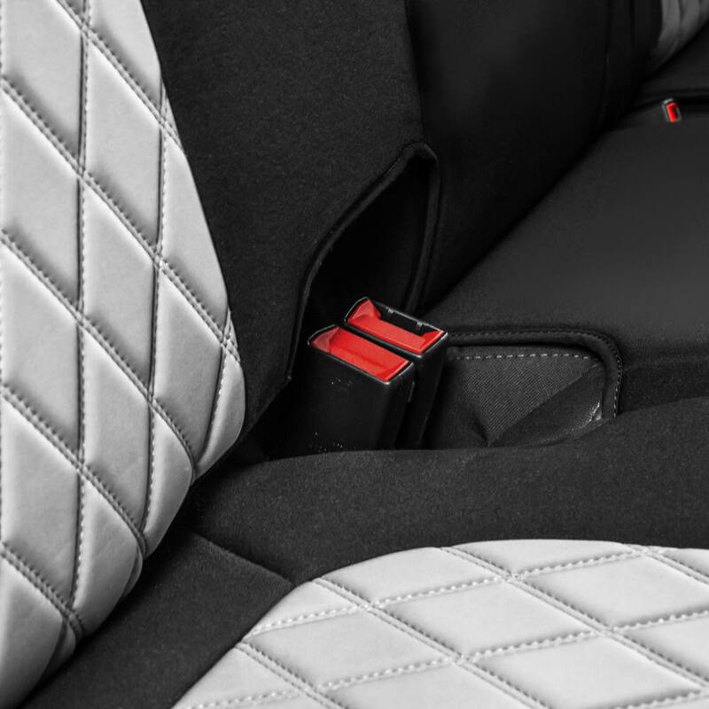FH Group Neoprene Custom Fit Seat Covers for 2019-2023 Chevrolet Silverado 1500 2500HD 3500HD WT to Custom to LT - DMCM5010GRAY-REAR