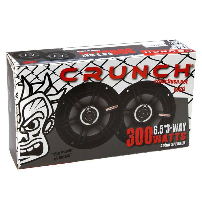 Crunch 2-Channel Car Stereo Amplifier with 300-Watt 6.5 iin. Speaker - PDX-1000.2 + CS-653