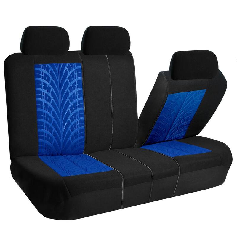 FH Group Polyester 47 in. x 23 in. x 1 in. Travel Master Full Set Car Seat Covers - DMFB071BLUE115