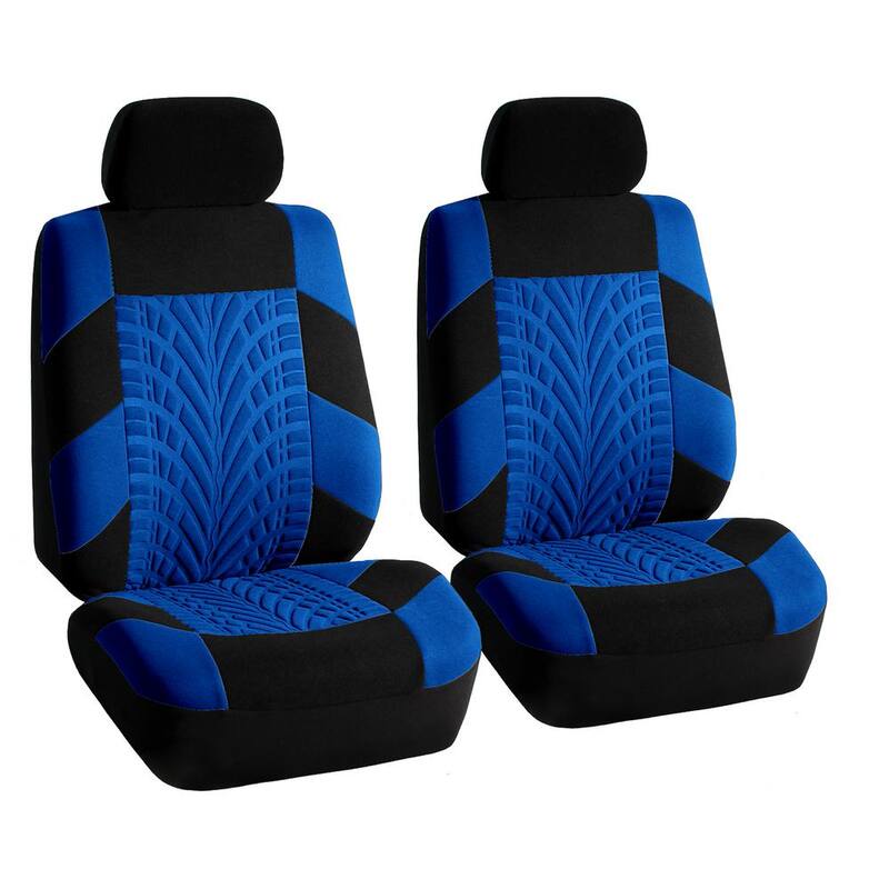 FH Group Polyester 47 in. x 23 in. x 1 in. Travel Master Full Set Car Seat Covers - DMFB071BLUE115
