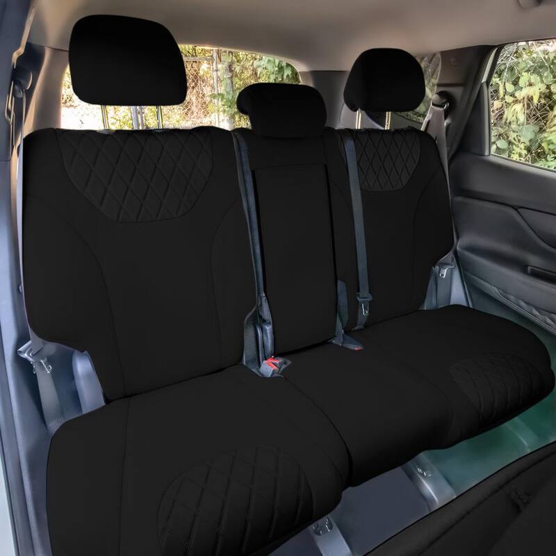 FH Group Neoprene Custom Fit Seat Covers for 2019 - 2023 Hyundai Santa Fe26.5 in. x 17 in. x 1 in. Rear Set - DMCM5030BLK-RE