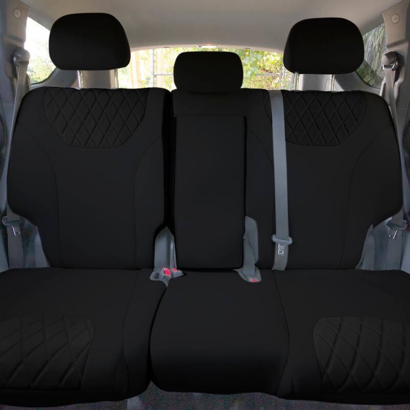 FH Group Neoprene Custom Fit Seat Covers for 2019 - 2023 Hyundai Santa Fe26.5 in. x 17 in. x 1 in. Rear Set - DMCM5030BLK-RE