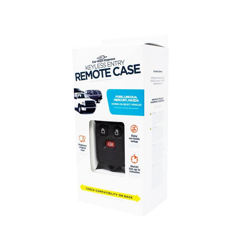 Car Keys Express Ford 3-Button Keyless Entry Remote Replacement Case - Black Shell, No Electronics - Easy DIY Fit, Durable Design - FORMT300-PK