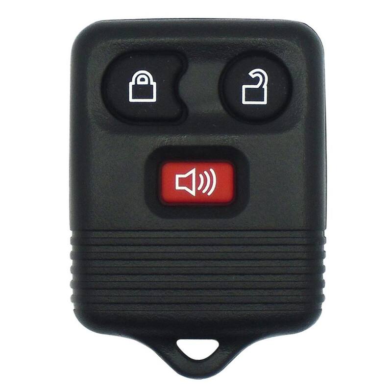 Car Keys Express Ford 3-Button Keyless Entry Remote Replacement Case - Black Shell, No Electronics - Easy DIY Fit, Durable Design - FORMT300-PK