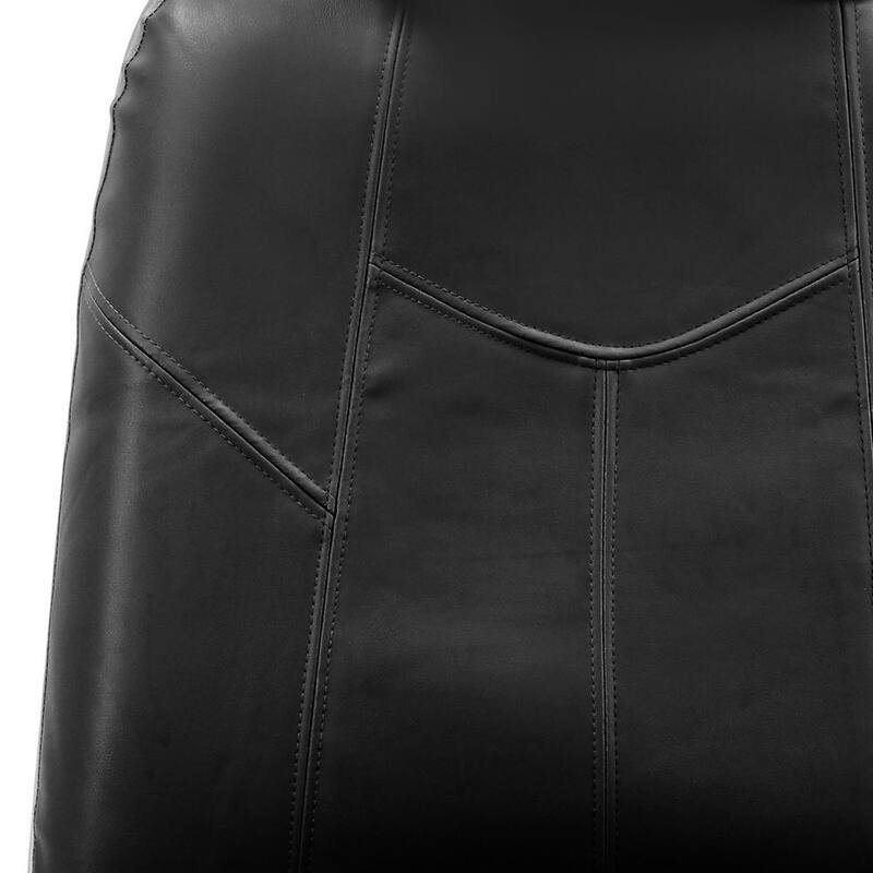 FH Group PU Leather 47 in. x 23 in. x 1 in. Rome Full Set Seat Covers - DMPU009BLACK115