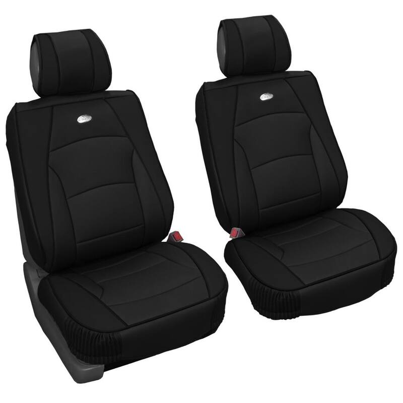 FH Group Ultra-Comfort Leatherette 47 in. x 23 in. x 1 in. Seat Cushions - Front Set - DMPU205102SOLIDBLACK