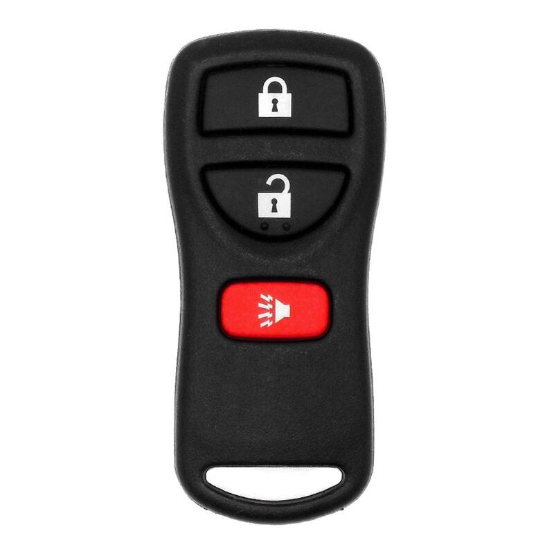 Car Keys Express Nissan Replacement Keyless Entry Remote - 3 Buttons (Lock, Unlock, Panic) with Easy DIY Pairing and 3-Year Warranty - NIS055-PK