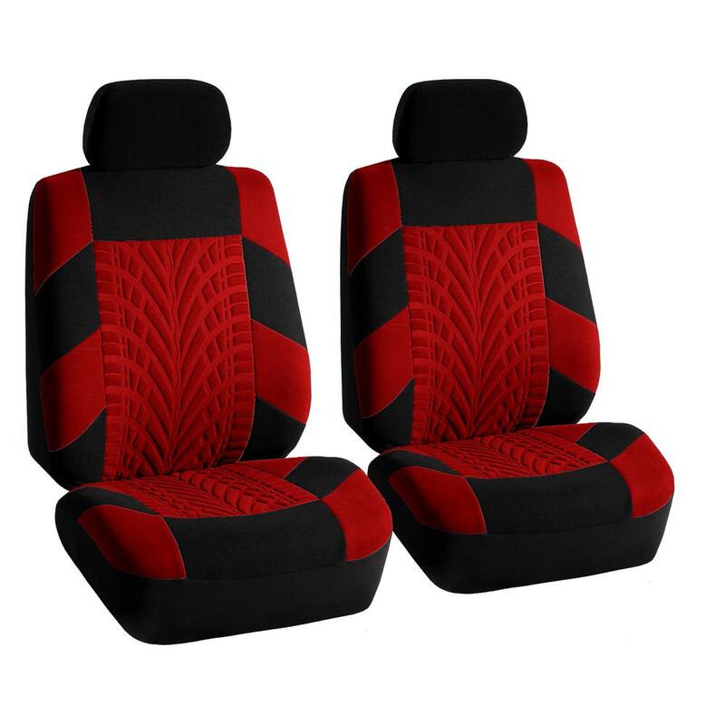 FH Group Travel Master Seat Covers 47 in. x 23 in. x 1 in. Polyester Full Set - DMFB071RED115
