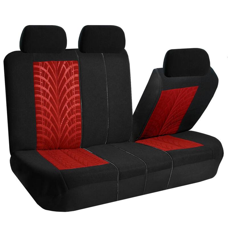 FH Group Travel Master Seat Covers 47 in. x 23 in. x 1 in. Polyester Full Set - DMFB071RED115