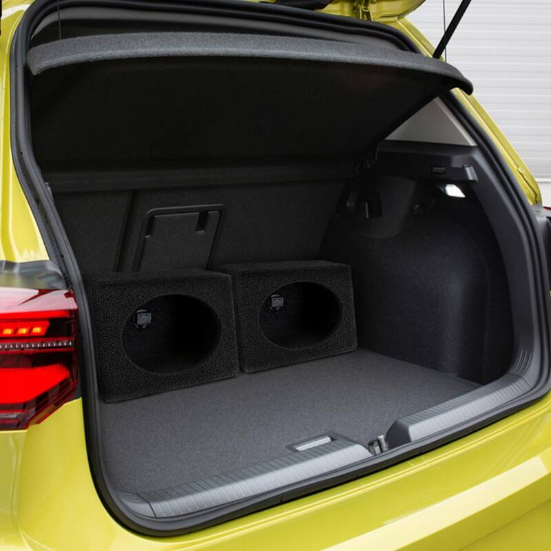 Q POWER Q-Bomb 6 in. x 9 in. Car Wedge Speaker Boxes with Bedliner Spray, Pair - QB-QTW6X9