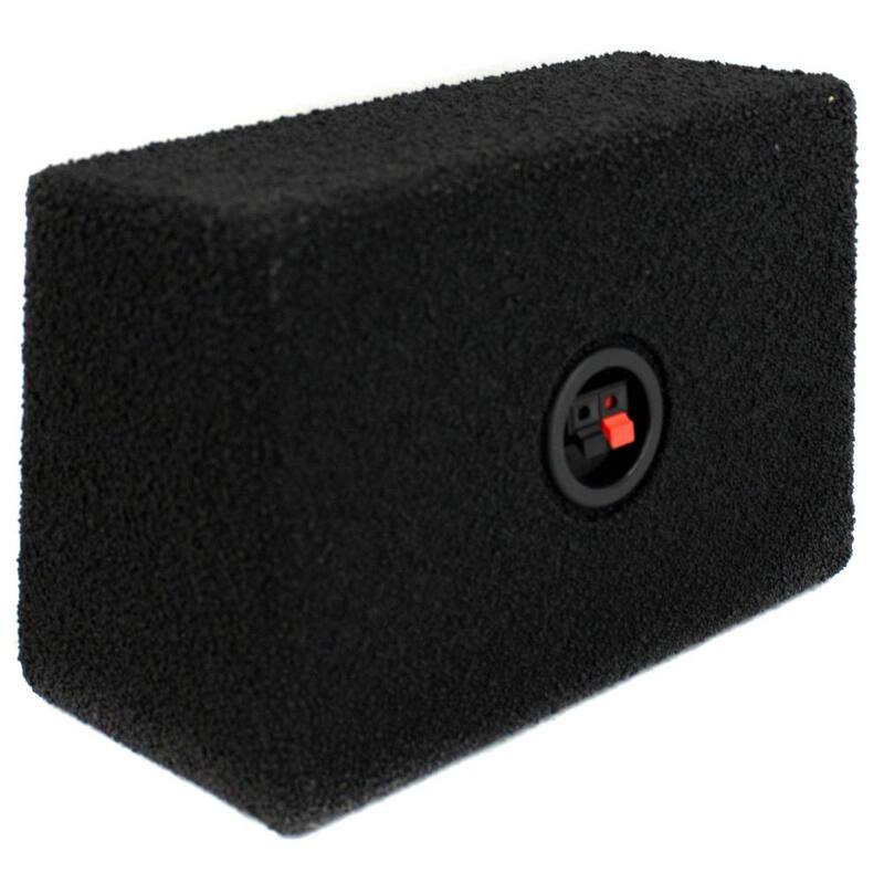 Q POWER Q-Bomb 6 in. x 9 in. Car Wedge Speaker Boxes with Bedliner Spray, Pair - QB-QTW6X9