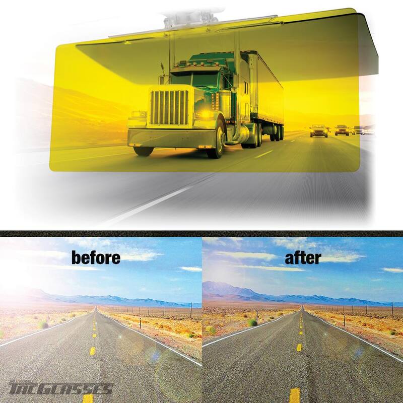 Bell + Howell TacVisor & TacGlasses 2 in 1 Value Pack - Polarized Car Visor for Day and Night and Polarized Sunglasses, Anti-Glare - 8243