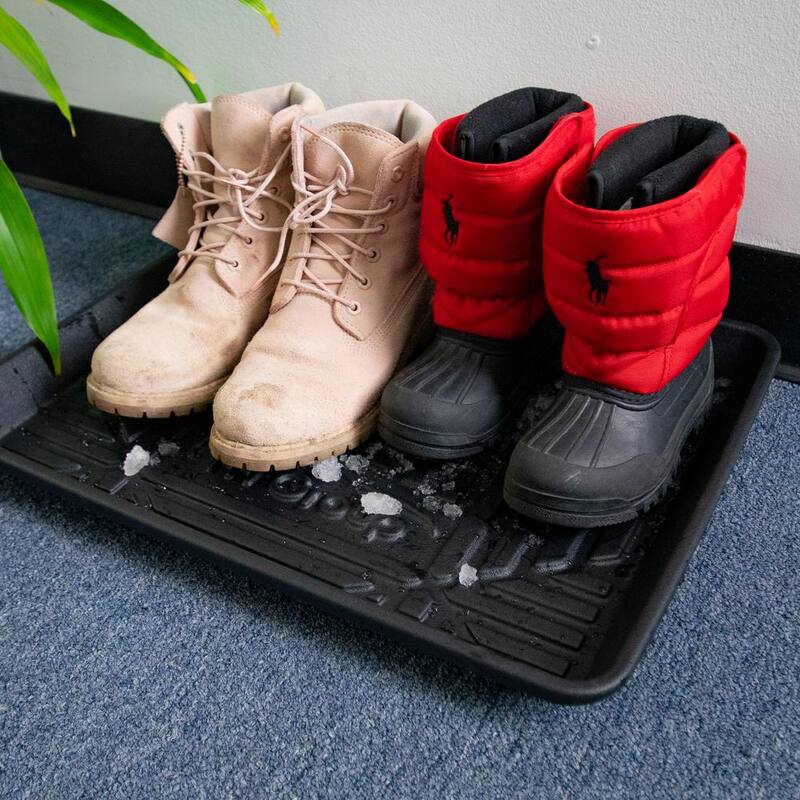 FH Group Ultimate Weather Proof Rubber Small 20 in. x 15 in. 2 in. Cargo Mat/Tray - DMF16407BLK-20