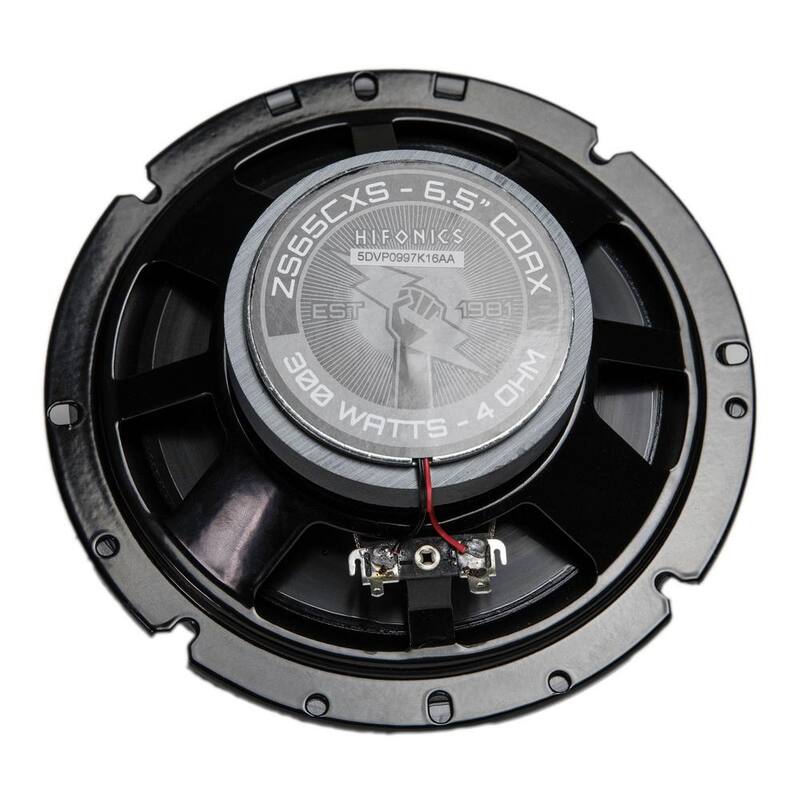 MAXXSONICS Hifonics Zeus 6.5 in. 3-Way 300-Watt Shallow Mount Coaxial Speakers, Pair - ZS-65CXS