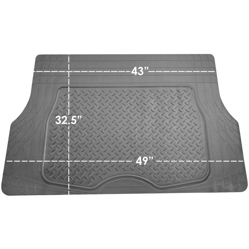 FH Group 47 in. x 32 in. Premium Heavy-Duty Trim to Fit Vinyl Cargo Mat - DMF16401GRAY
