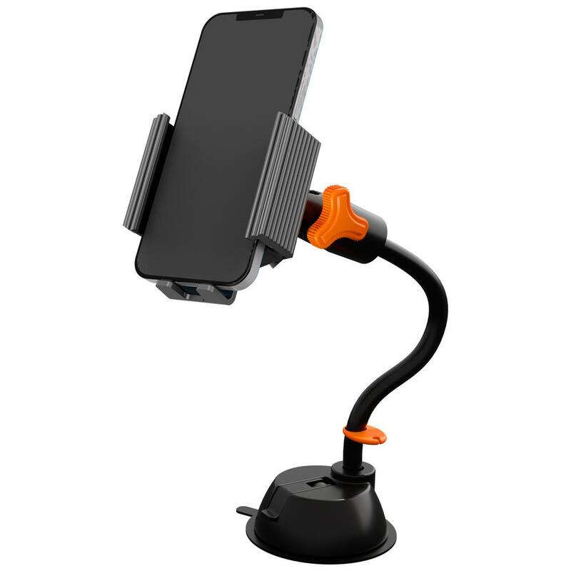 Armor All Adjustable Universal Smartphone Mount With Gooseneck Suction Cup - AMH3-1015-BLK